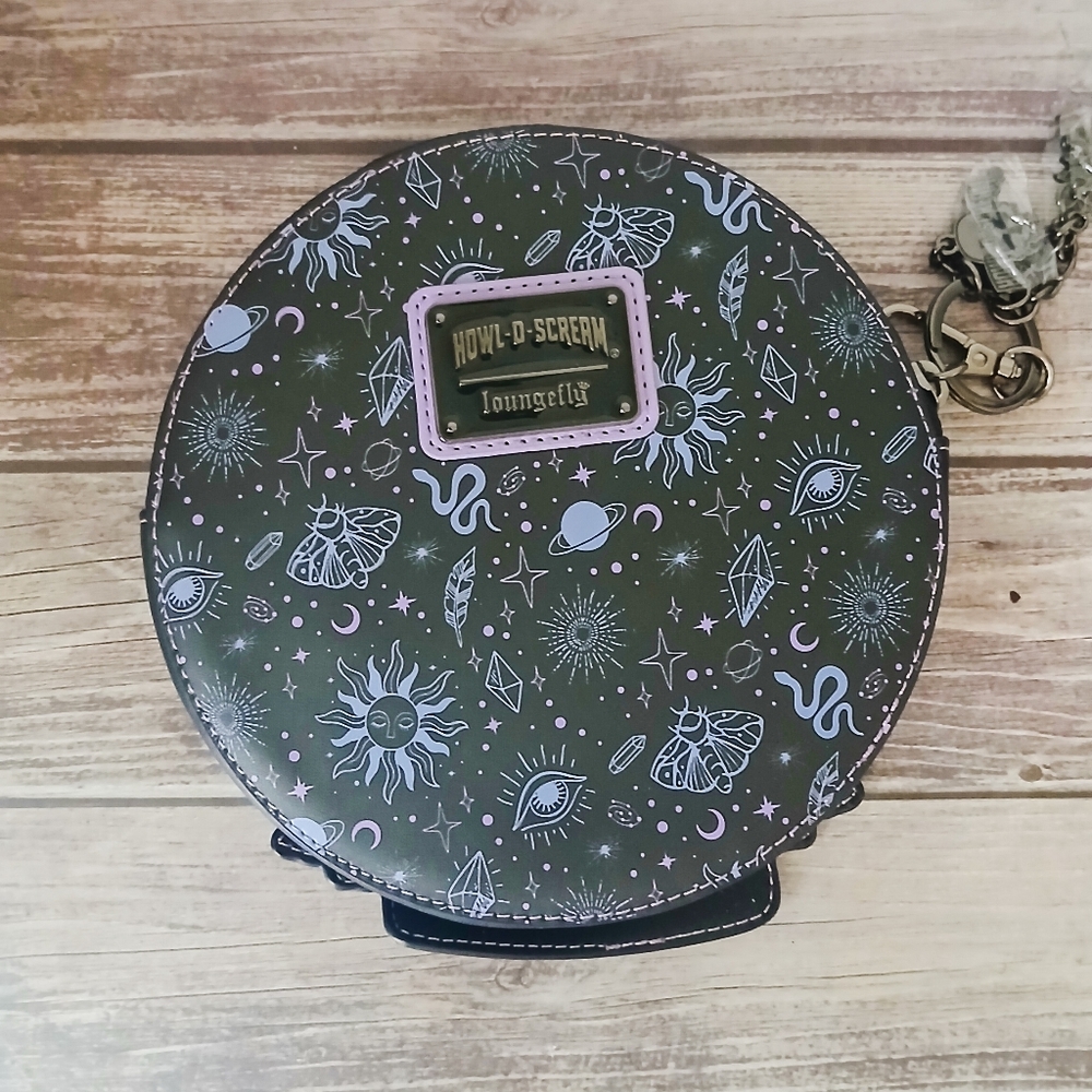 Loungefly Round Black and Purple Bag
